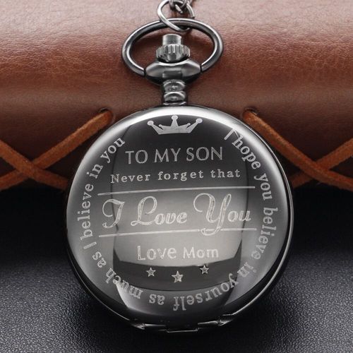 Montre De Poche À Quartz Vintage,I Love Your Series Love Mom Steampunk,Avec Chaîne Fob,Pendentif,Collier,Cadeau Pour Hommes #A