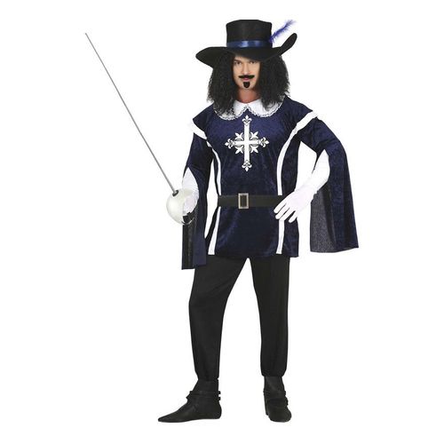 Déguisement Mousquetaire Bleu Élégant Homme