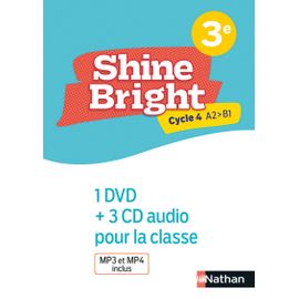 Shine Bright 3e Cycle 4 A2-B1 - Coffret 1 Dvd + 3 Cd Audio Pour La Classe