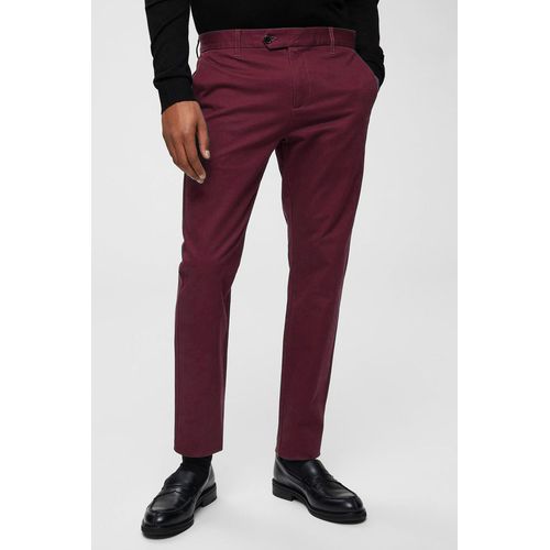 Pantalon En Polyviscose Bordeaux Homme