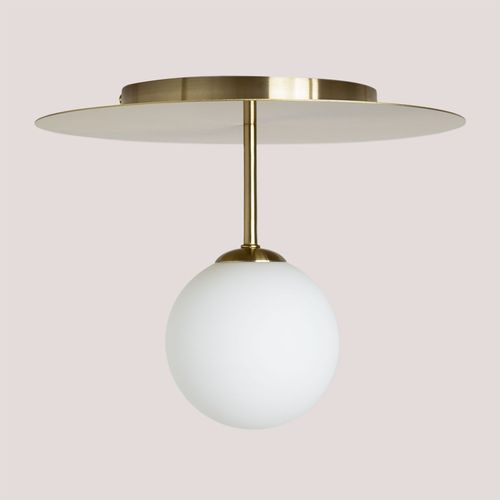 Plafonnier Boule De Cristal Uvol Doré