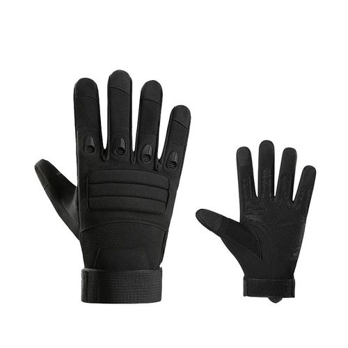 Gants D'extérieur Tactiques À Doigts Complets Pour Hommes Le Noir L
