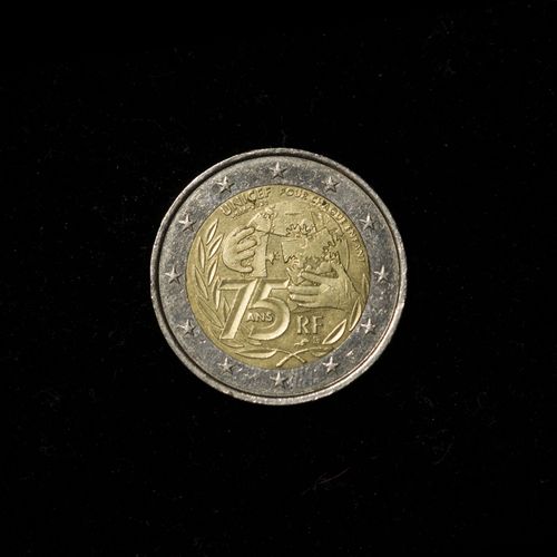 Pièce De Monnaie 2 Euros Commémorative Française 2021 - 75 Ans De L'unicef - Numismatique Tb