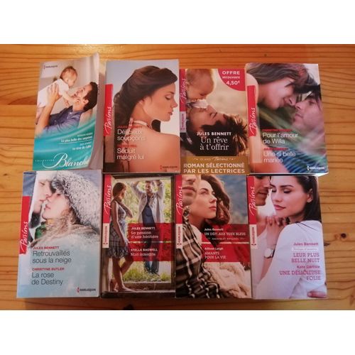 Lot 7 Livres Collection Passions + 1 Collection Blanche. Auteure Jules Bennett