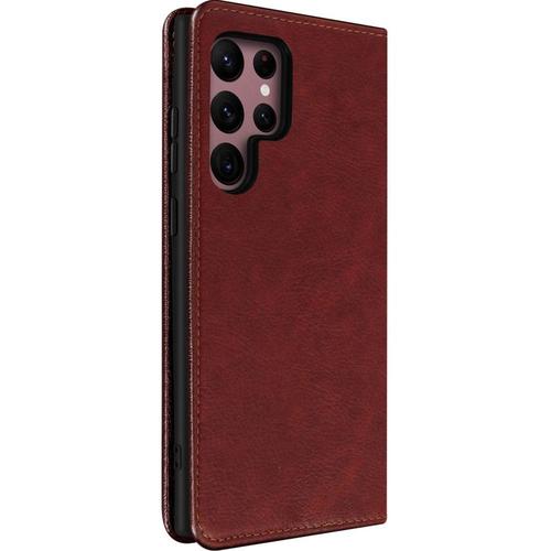 Etui Avizar Galaxy S22 Ultra Stand Marron