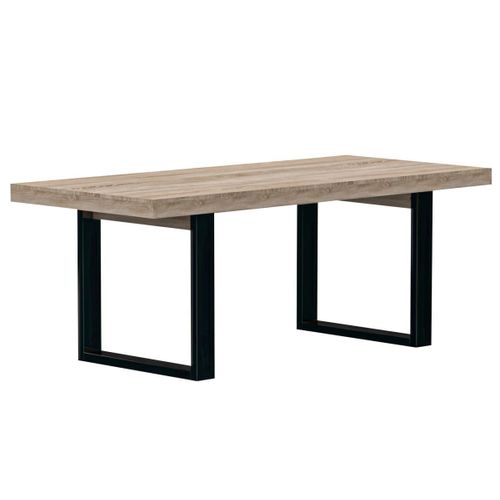 Table À Manger 8 Couverts - Coloris : Naturel Et Noir - Nadiege