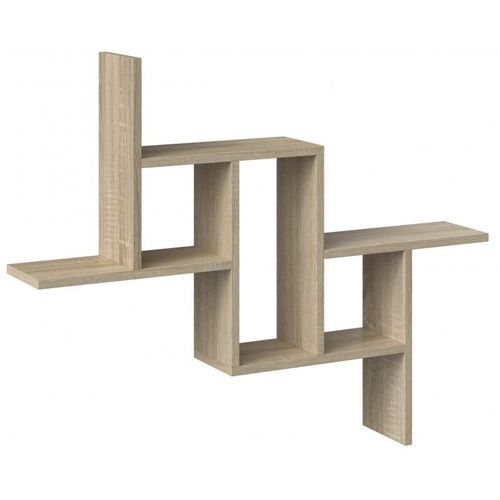 Hilly - Etagère Murale Moderne - Dimensions: 85x15x73.5 Cm - Meuble De Rangement Mural - Sonoma