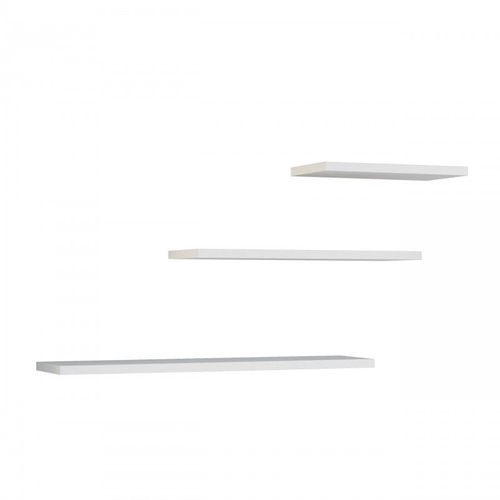 Nobi - Lot De 3 Étagères Murales - 60/45/30 Cm - Etagères Livres À Suspendre - Blanc
