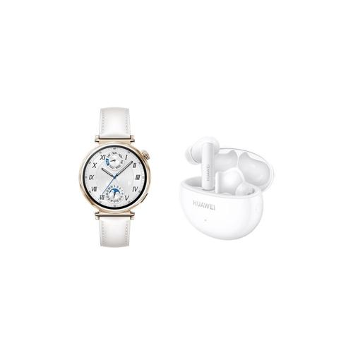 Pack Montre Connectée Huawei Watch Gt 5 41 Mm Blanc + Buds Blancs