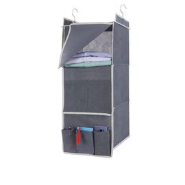 Sac En Tissu De Garde-Robe Rideau De Rangement Suspendu,Vêtements De Type Sac Suspendu,Multicouche,Artefact De Rangement Pour Dortoir D'étudiant - Type Color 1-A
