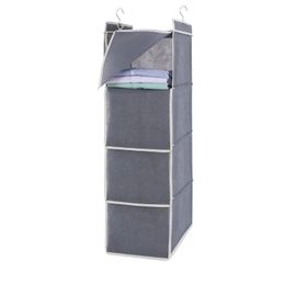 Sac En Tissu De Garde-Robe Rideau De Rangement Suspendu,Vêtements De Type Sac Suspendu,Multicouche,Artefact De Rangement Pour Dortoir D'étudiant - Type Color 1-B
