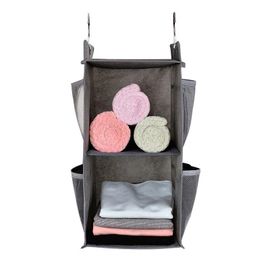 Sac En Tissu De Garde-Robe Rideau De Rangement Suspendu,Vêtements De Type Sac Suspendu,Multicouche,Artefact De Rangement Pour Dortoir D'étudiant - Type Color 1-F
