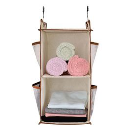 Sac En Tissu De Garde-Robe Rideau De Rangement Suspendu,Vêtements De Type Sac Suspendu,Multicouche,Artefact De Rangement Pour Dortoir D'étudiant - Type Color 2-F