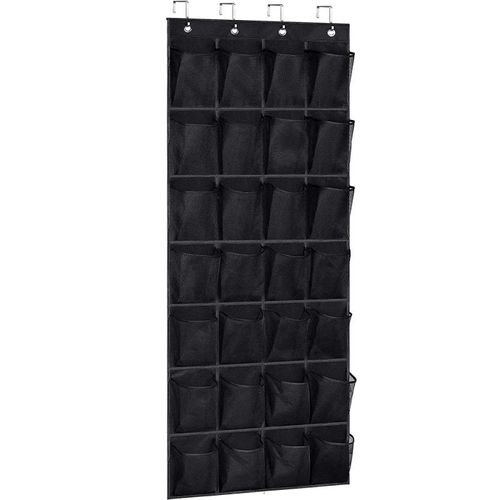 Placard En Tissu T1 Mesh Pocket Clear Face Over The Door Grill Box Bag,Rangement Mural,Organisateur De Chaussures De Soleil,28 Grilles - Type 28 Grids Black