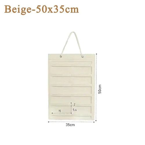 Cintre De Rangement Mural Pour Coiffure,Carte De Cheveux,Sac De Décoration En Feutre,Grande Capacité,Dortoir,Évaluation Peu Encombrante - Type Beige-50x35cm #B