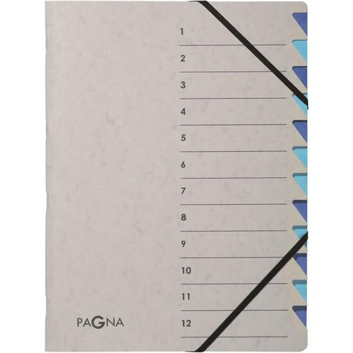 Pagna Trieur "Easy Grey", A4, 12 Compartiments, Bleu