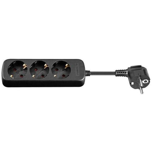 MicroConnect - 3-way Schuko Socket 5M Black - Barres d'alimentation