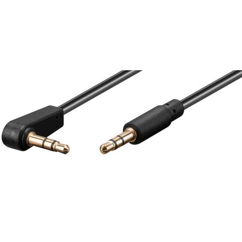 MicroConnect - 3.5mm Minijack Cable 0,5m 90° - Câbles audio