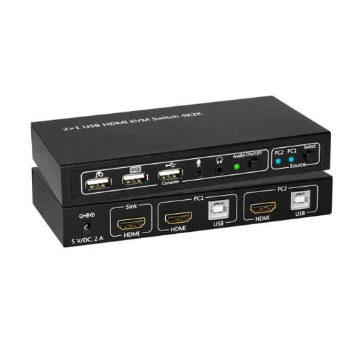 MicroConnect - HDMI & USB KVM Switch 2 ports - Switch KVM