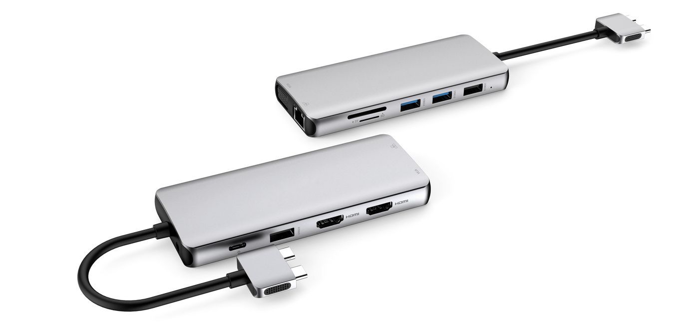 eSTUFF - USB-C 12-in-1 Mobile Dock for - Stations & réplicateurs de ports