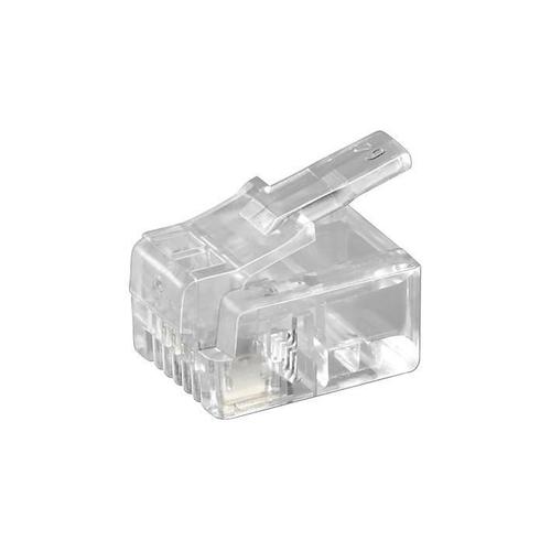 MicroConnect - Modular Plug RJ11 6P4C, 10pcs - Prise RJ45 & accessoires