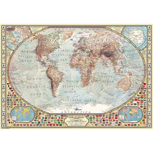 Puzzle Anatolien - Carte Du Monde, 2000 Pièces
