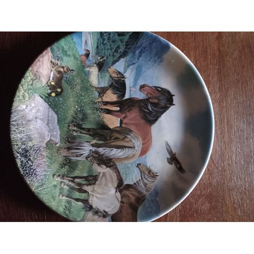 Assiette en Porcelaine Fine - Poneys des Highland