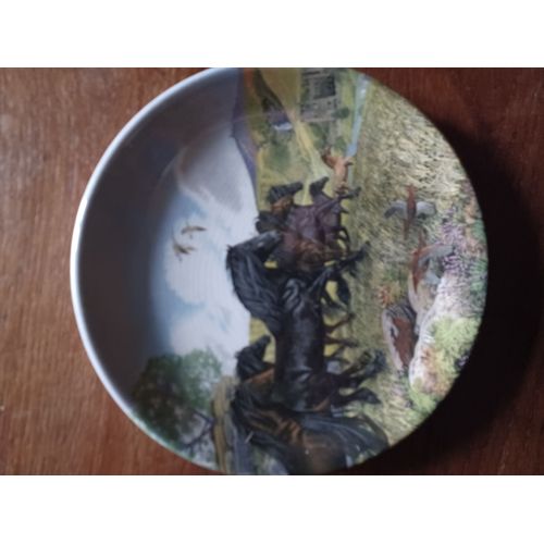 Assiette en Porcelaine Fine - Poneys de Dales