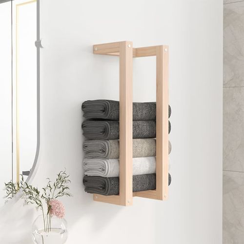vidaXL Porte-serviette 23x18x60 cm Bois de pin massif