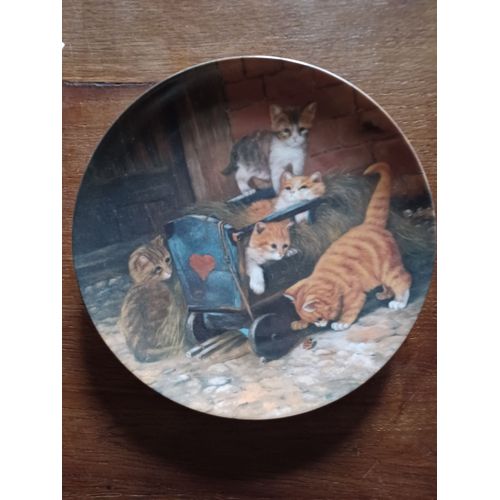 Assiette en Porcelaine Fine - Camarades de jeu -Chatons