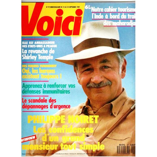 Voici 97 1989 Philippe Noiret/Rufus/Shirley Temple/Fanny Cottencon/Huster/Mouloudji/Lavil/Francis Cabrel
