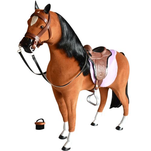 Sophias Par Teamson Kids Cheval En Tissu Beige Pour Poupee De 18