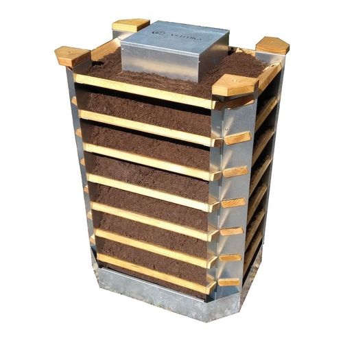 Potager Composteur Vertika - Dimensions : 50 X 65cm - H. 100cm - Made In France
