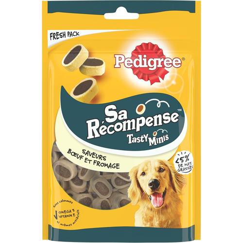 Pedigree Sa Récompense Tasty Friandises - Lot De 6 Sachets De 140g - Mini Bouchées Saveurs Fromage Et B?Uf - Idéale Pour Eduquer Ou Faire Plaisir À Son Chien