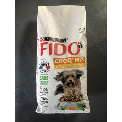 Sac Croquettes Chien Purina Fido Croq' Mix 12kg Sac Neuf Nourriture Chiens