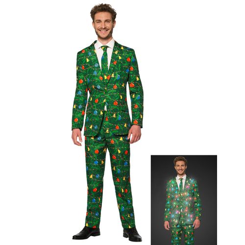 Costume De Noël Vert Lumineux Suitmeister Adulte - Taille: M (Eu 50)