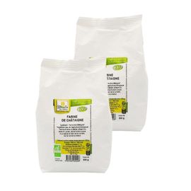 Lot 2x Farine De Châtaigne Bio - Sachet 1kg