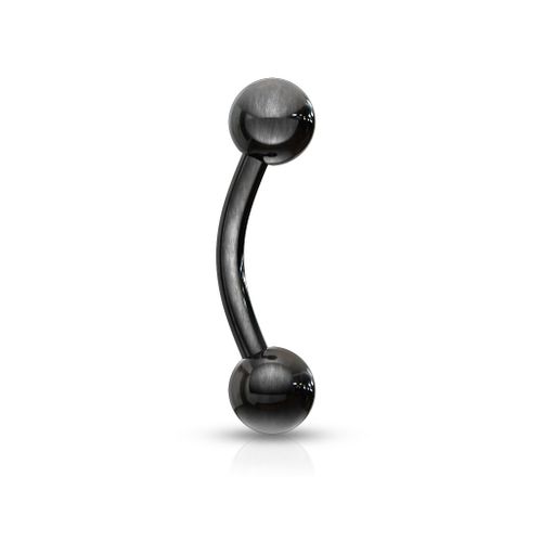 Piercing Arcade Barre Et Boules Titane Inoxydable Anti Allergique Sourcil Oreille Cartilage Tragus Helix Barbell Tatiana Noir Lovepiercing