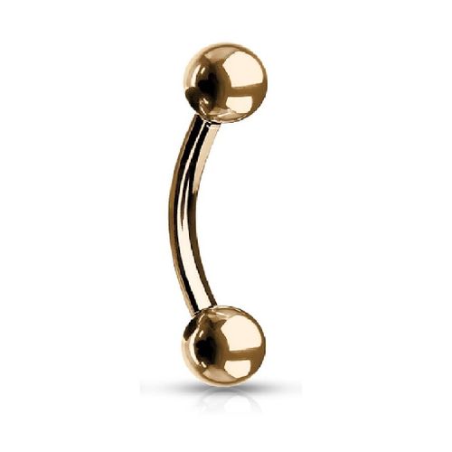 Piercing Arcade Barre Et Boules Titane Inoxydable Anti Allergique Sourcil Oreille Cartilage Tragus Helix Barbell Tatiana Cuivré Lovepiercing - Rose