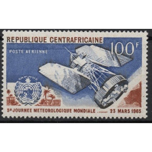 Centrafrique Timbre Journée Météorologique Mondiale 1965