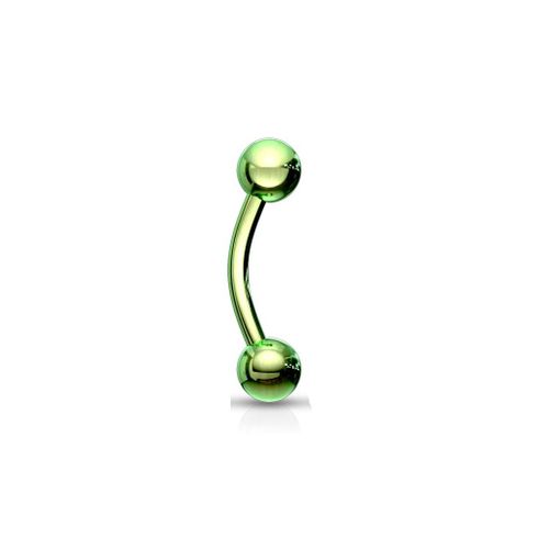 Piercing Arcade Barre Et Boules Titane Inoxydable Anti Allergique Sourcil Oreille Cartilage Tragus Helix Barbell Tatiana Vert Lovepiercing