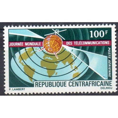 Centrafrique Timbre Journée Des Télécommunications 1971