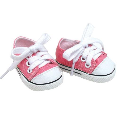 Sophia's Par Teamson Kids Chaussures De Poupée De 18" Avec Lacets, Baskets En Toile Roses - Pour Poupées Jusqu'à 46cm