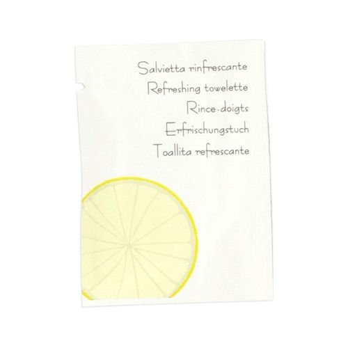 Fackelmann 236523 Lot De 30 Rince-Doigts, Lingettes Rince Doigts, Senteur Citron, Lave-Mains, Papier, Aluminium, Blanc, 7 X 5 Cm (Emballage Lingette)