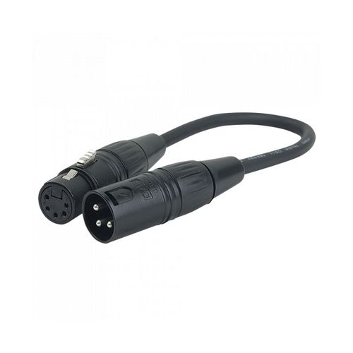 Adaptateur XLR 3 b. Male - XLR 5 b. Femelle