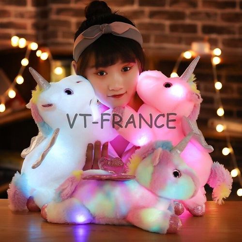 Licorne Peluche Lumineux Led