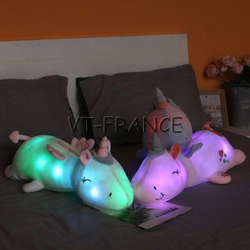 Licorne Peluche Lumineux Led