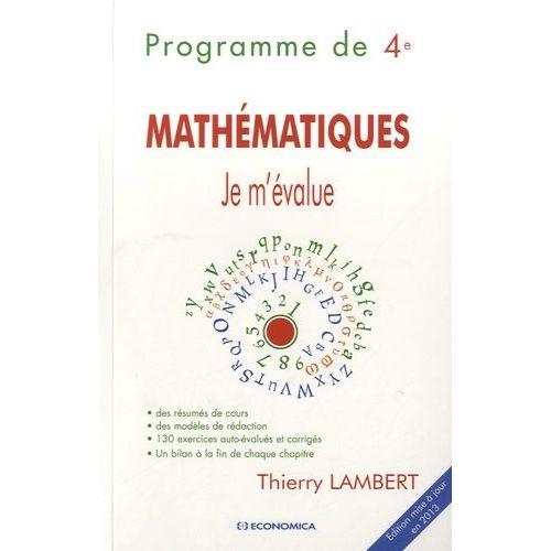 Mathématiques - Je M'évalue - Programme De 4e