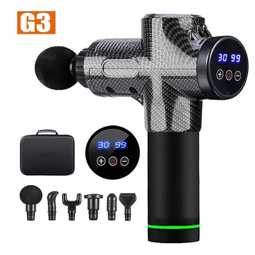 Pistolet De Massage Pro 30 Vitesses Carbone