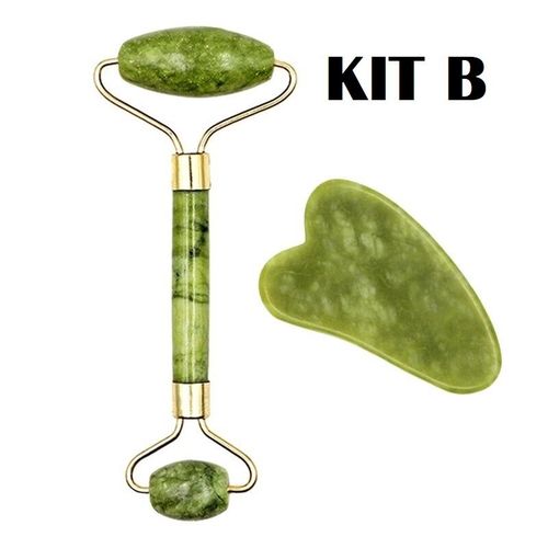 Kit Masseur Facial Jade Veritable 